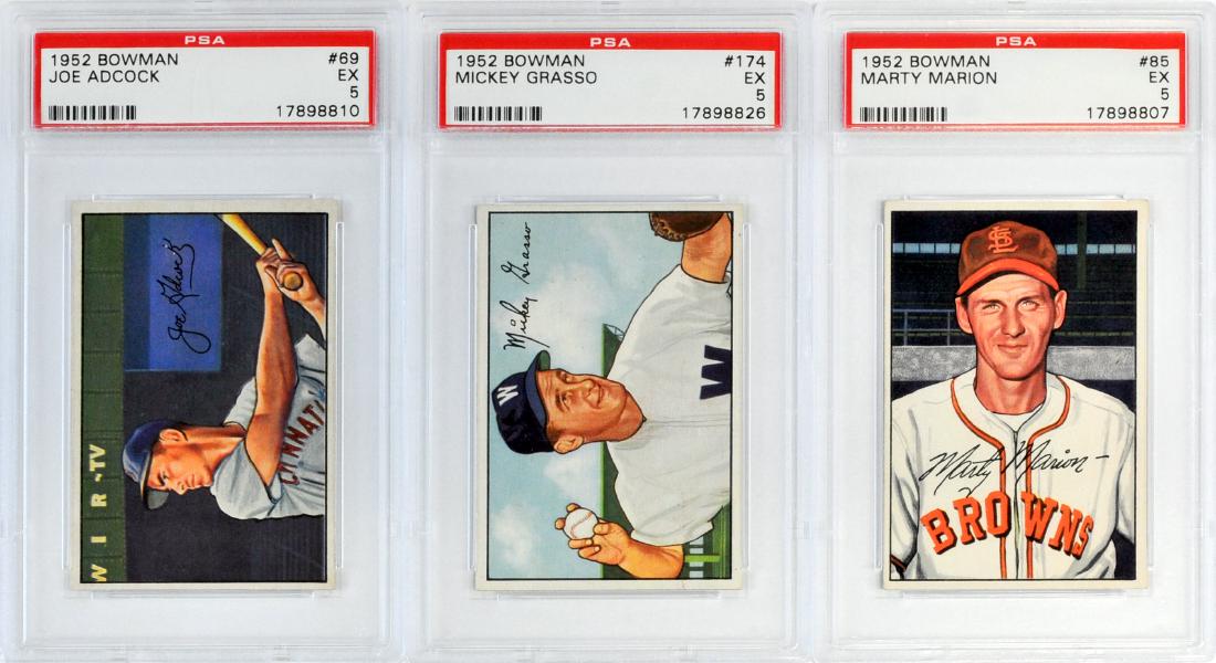 16 Graded Psa 5 1952 Bowman Baseball Cards (1 of 7)