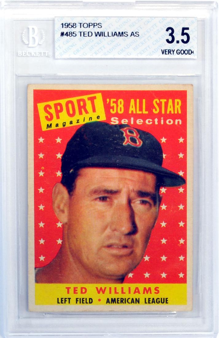 1958 Topps Ted Williams All-star Beckett 3.5 (1 of 2)