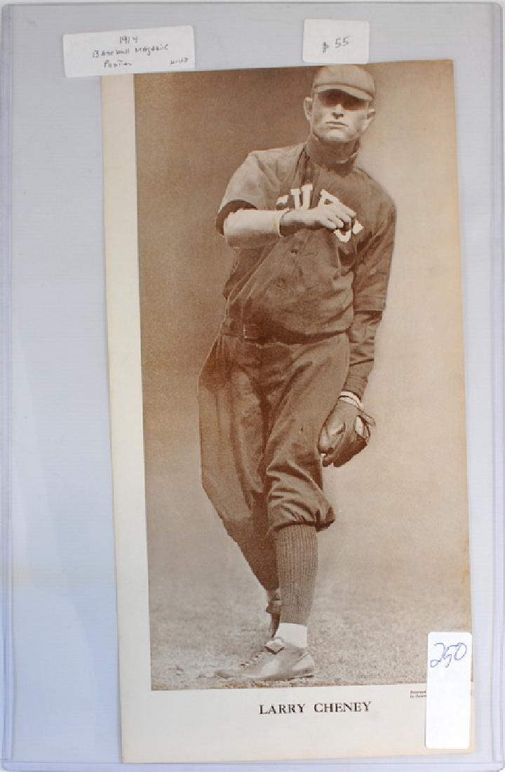 1914 Larry Cheney Baseball Magazine Poster (1 of 1)