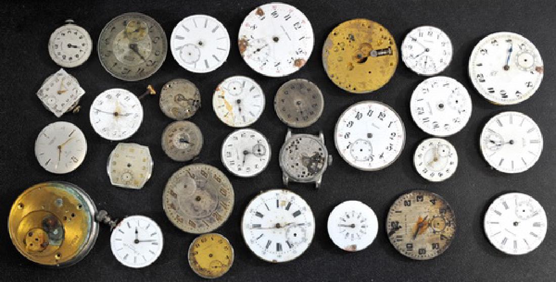 30 Antique Watch Movements/pocket And Wrist: Ny Standard 12 Size, Illinois 17 Jewel 12 Size Model 3, Longines 17 Jewel, Majestic 17 Jewel, Waltham Sapphire, Seth Thomas Centennial 7 Jewel, Elgin 17 Jewel, Various Others