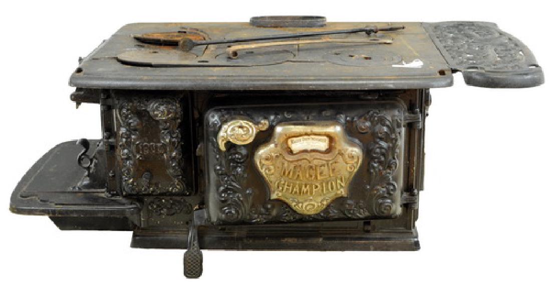 1800's Magee Furnace Co. Cast Iron Stove: Kennebunkport Estate Find, Excellent Condition, 43" X 38" X 27"