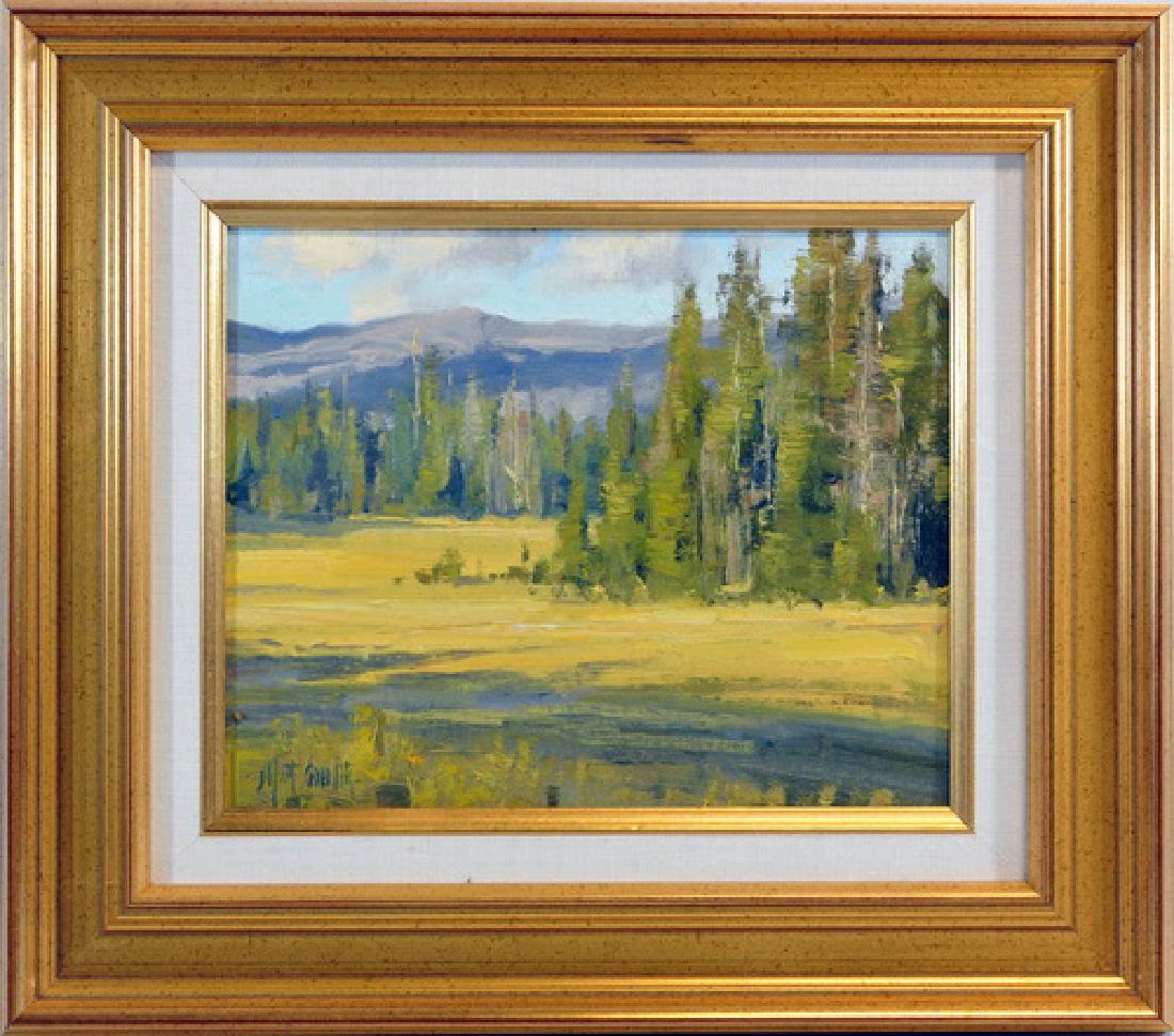 Oil ON Board Landscape Matt Smith: Yellowstone Wyoming, measures 12x9