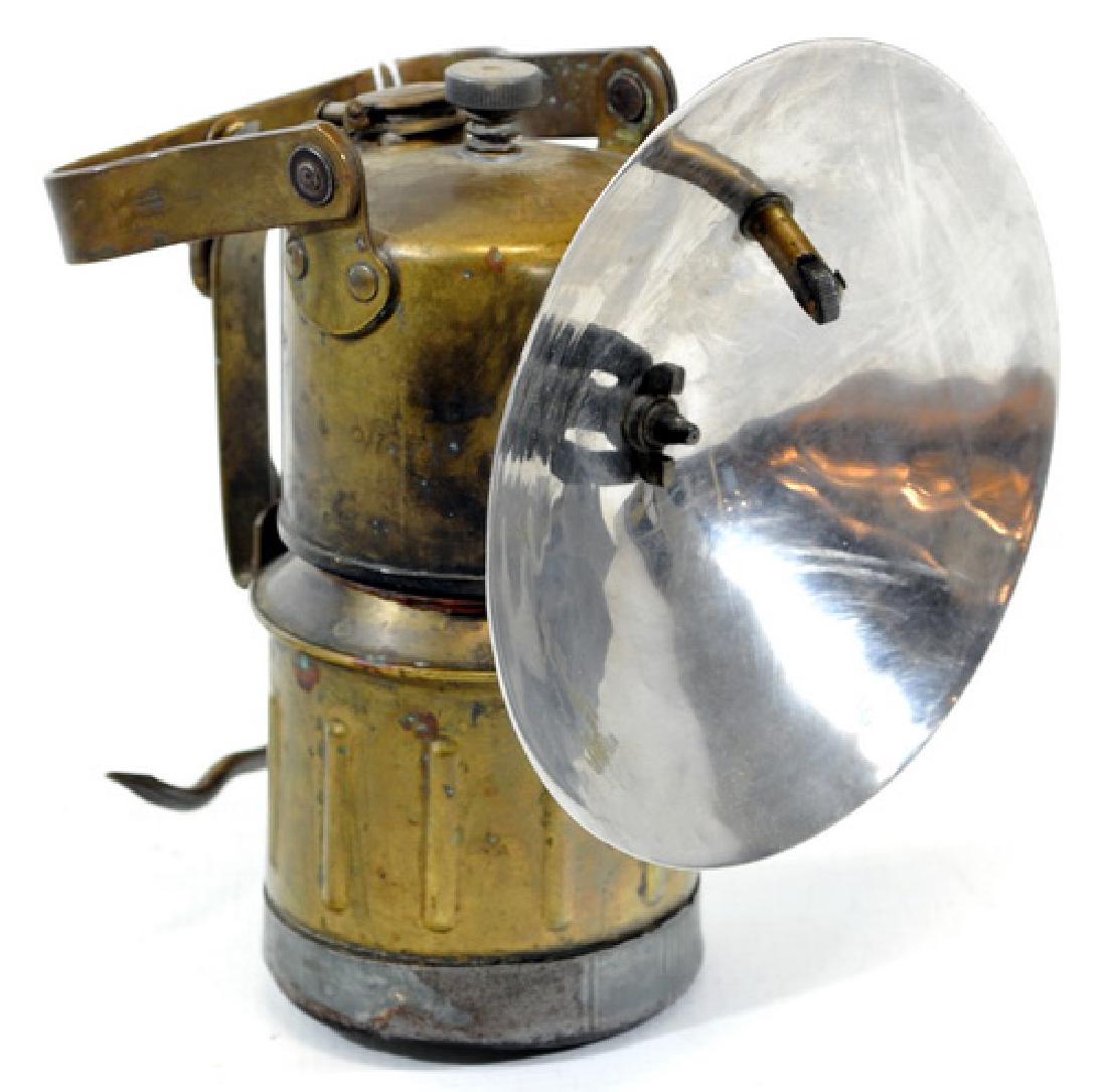 Antique All Brass Miners Carbide Lamp