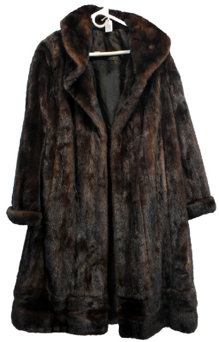 Full Length Vintage Mink Coat: Unknown Maker And Size
