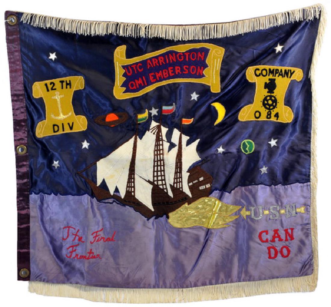 Original Wwii Usn 12th Division Flag: Reunion Flag, 34x32