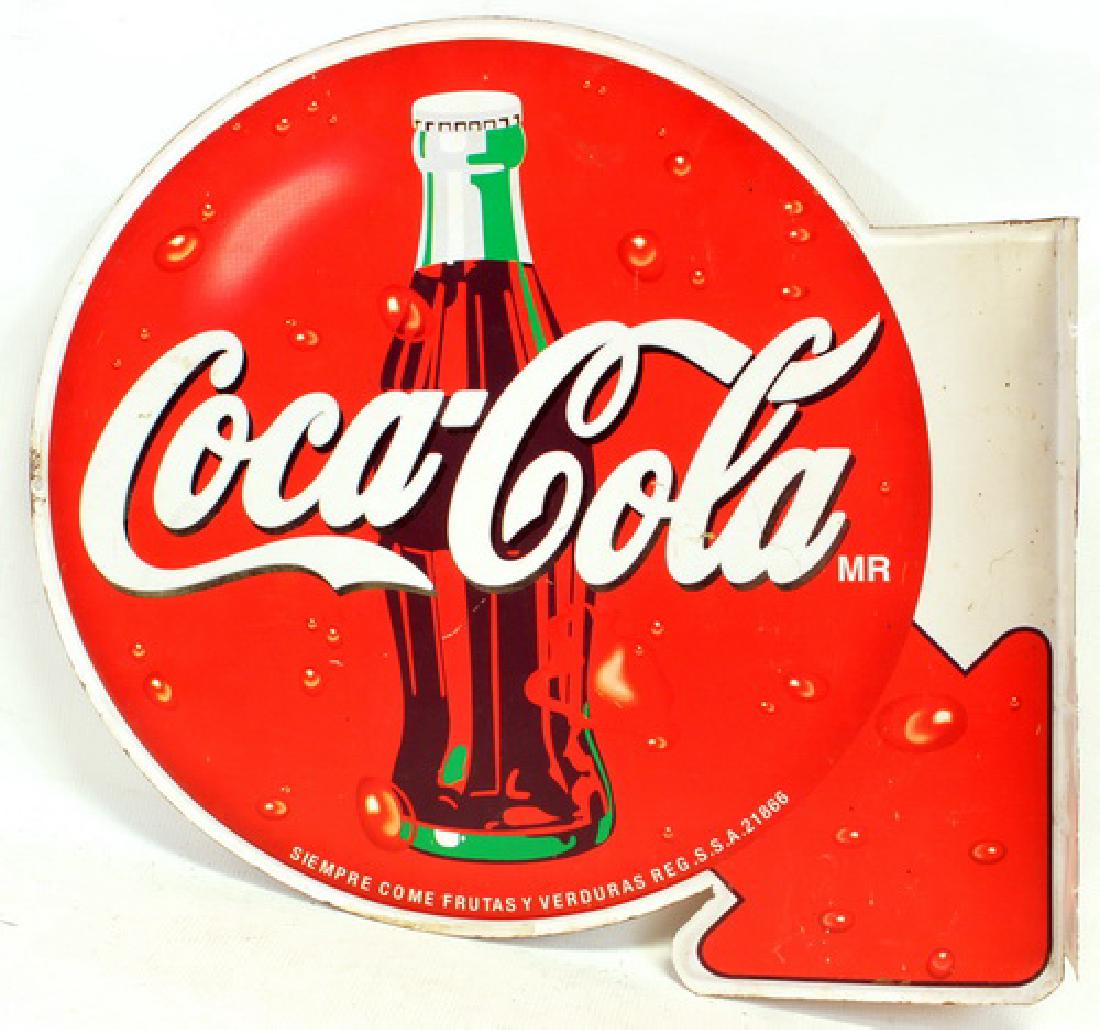 Vintage Coca Cola Soda Flange sign: 20 X 17 X 2.