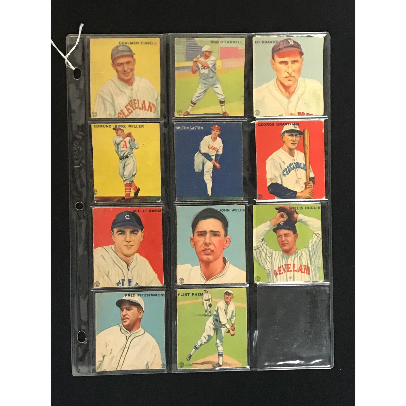 11 1933 Goudey Baseball Cards Trimmed (1 of 2)
