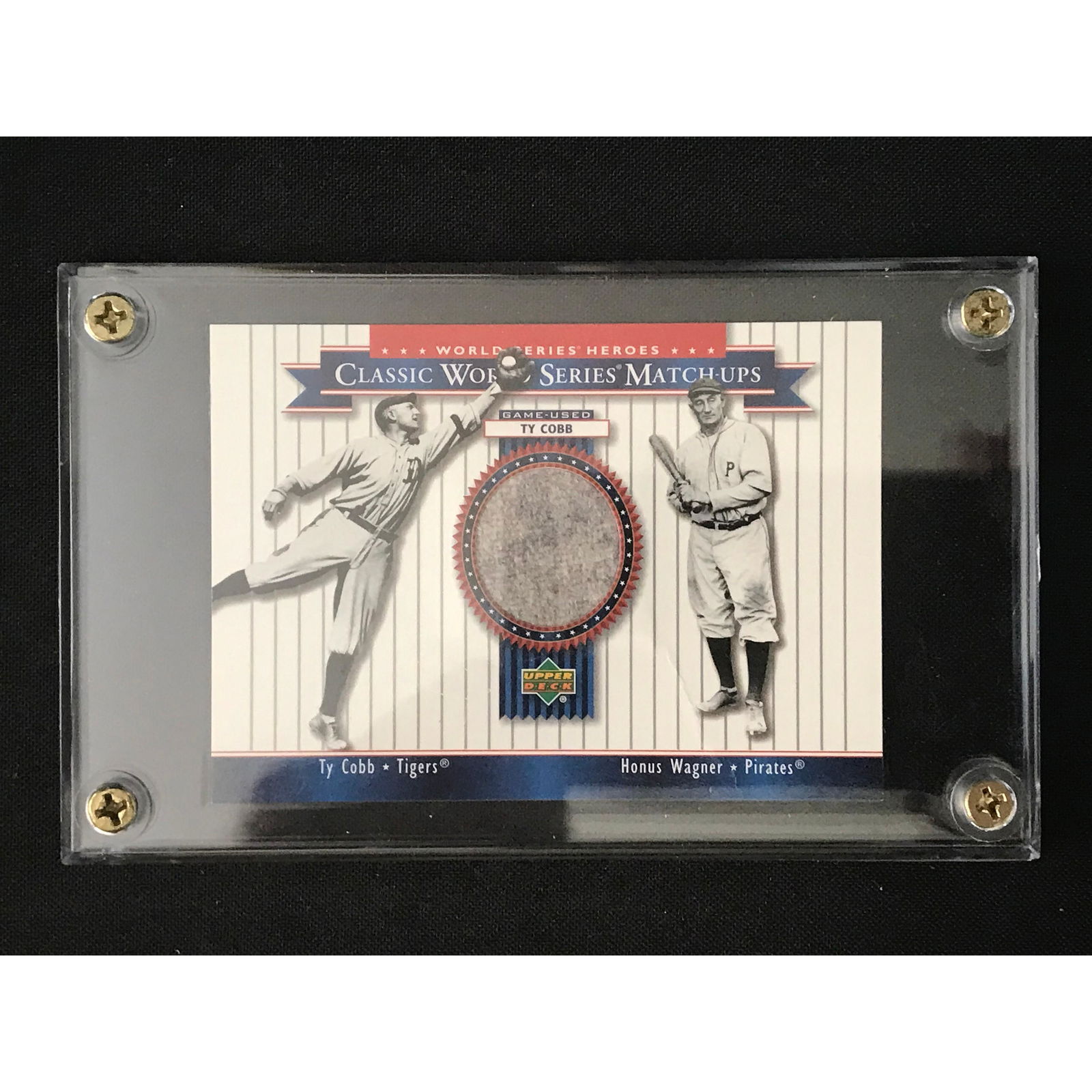 2002 Ty Cobb/honus Wagner Game Used Jersey Card