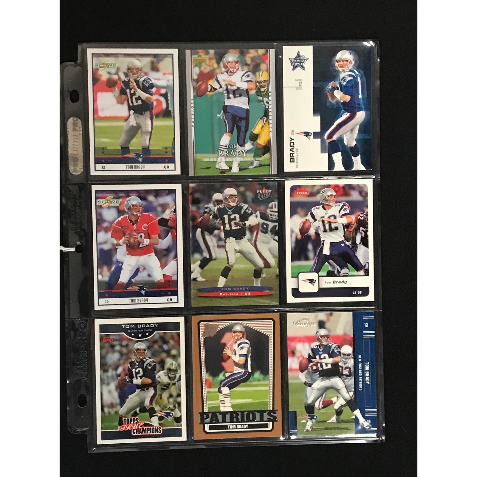 9 Vintage Tom Brady Cards (1 of 2)
