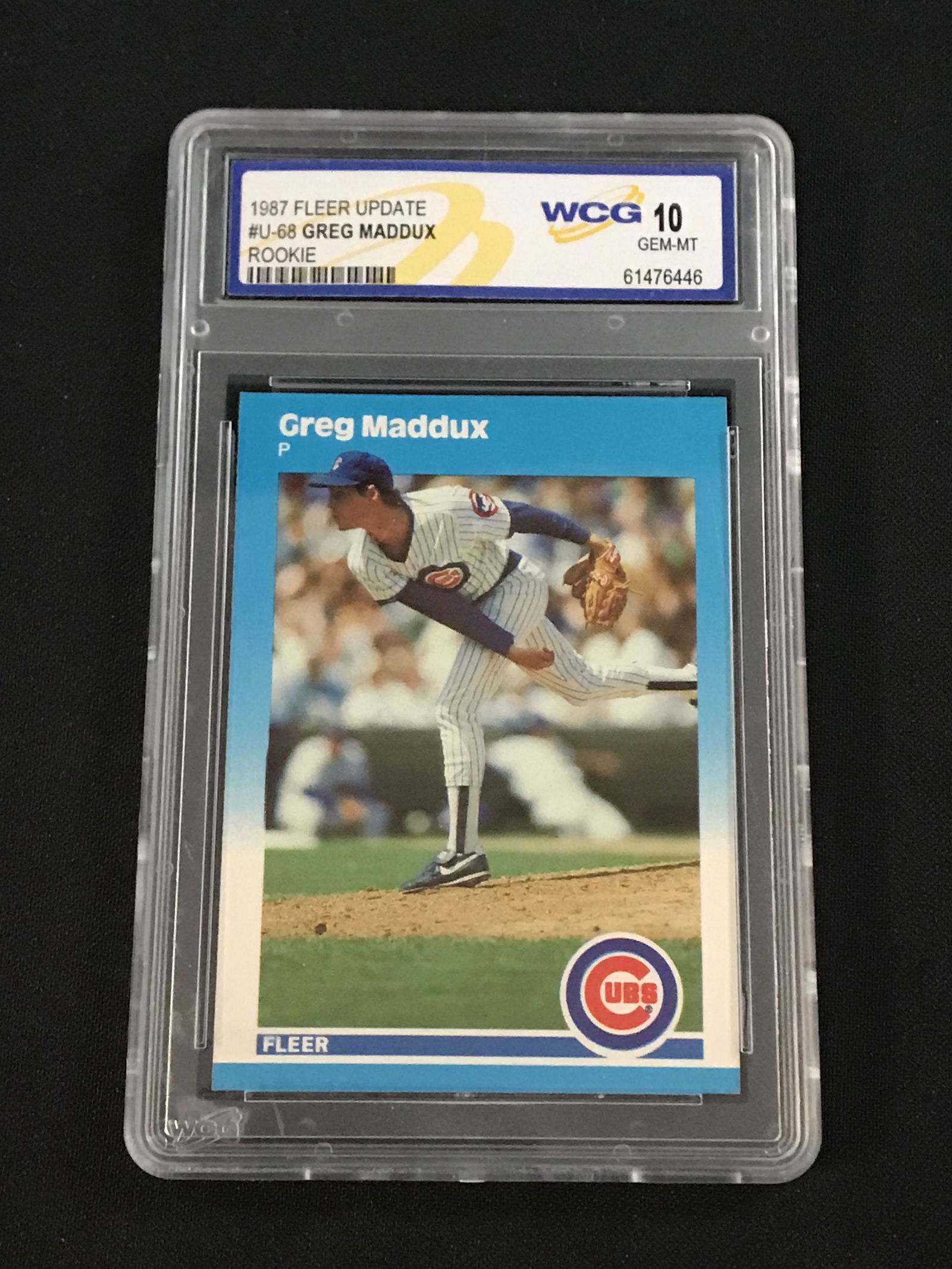 1987 Fleer Update Greg Maddux Rookie Wcg 10 (1 of 2)