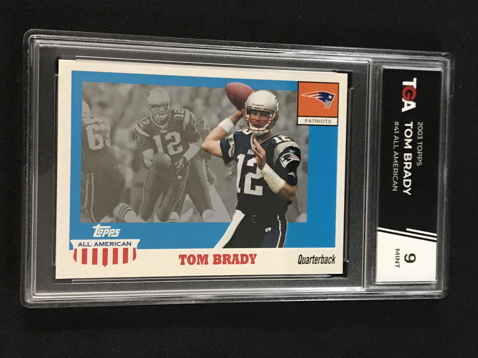 2003 Topps Tom Brady All American Tga 9 Mint (1 of 2)