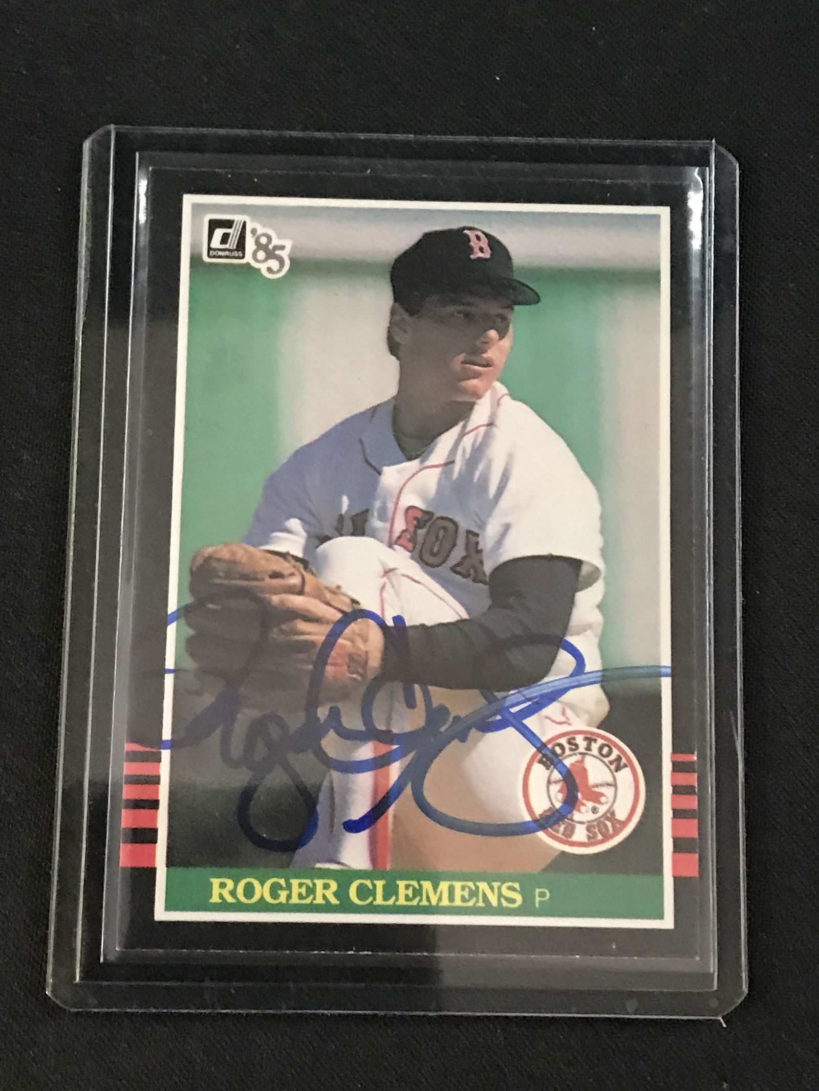 1985 Donruss Roger Clemens Signed Rookie Card (1 of 2)