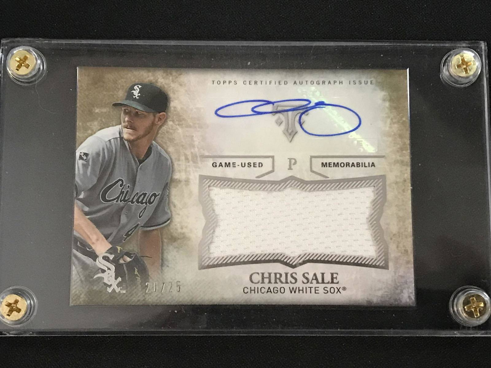 2015 Topps Chris Sale Auto Jersey Card 20/25 (1 of 2)