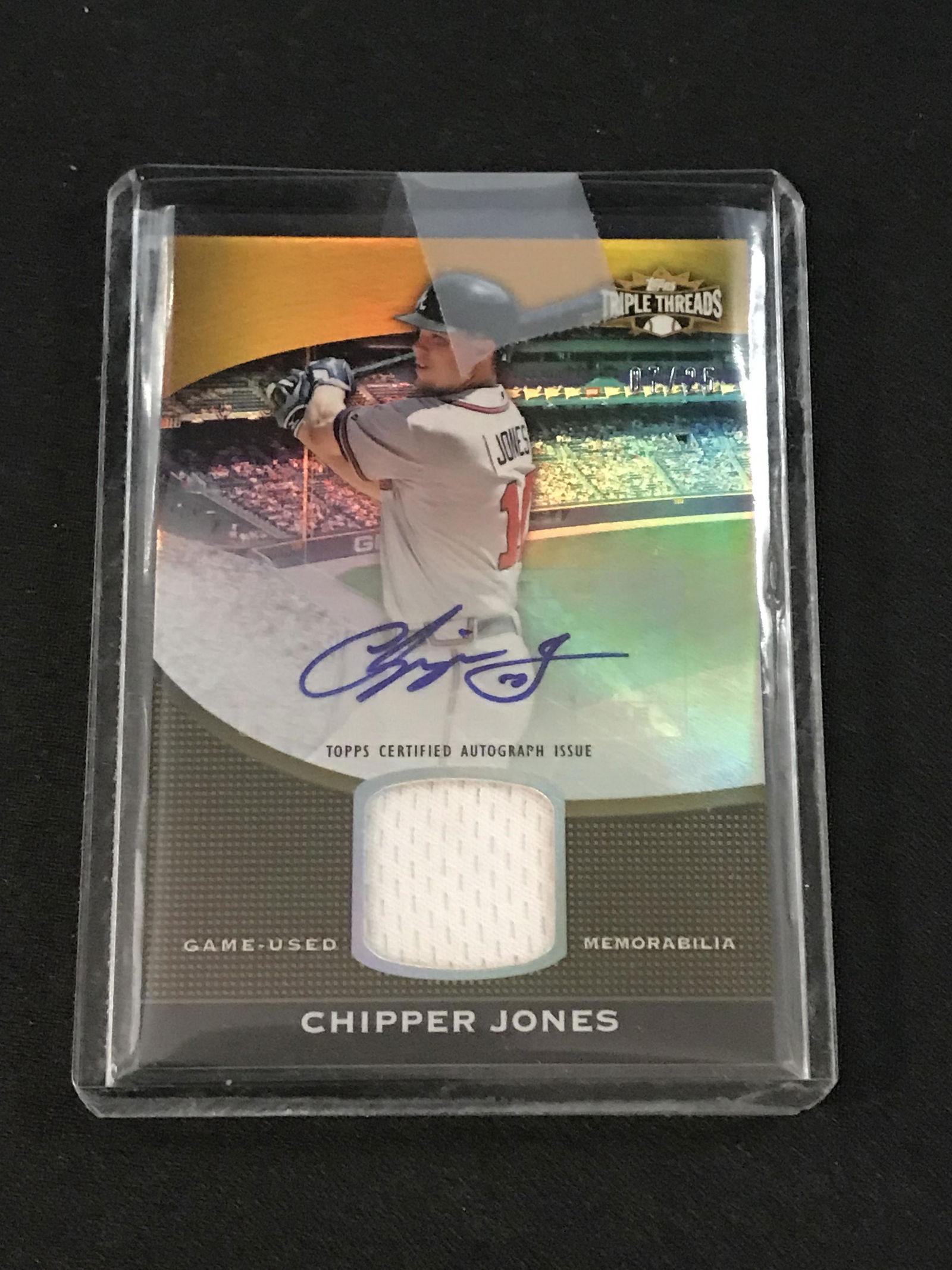 2011 Topps Chipper Jones Auto Jersey Card 7/25 (1 of 2)