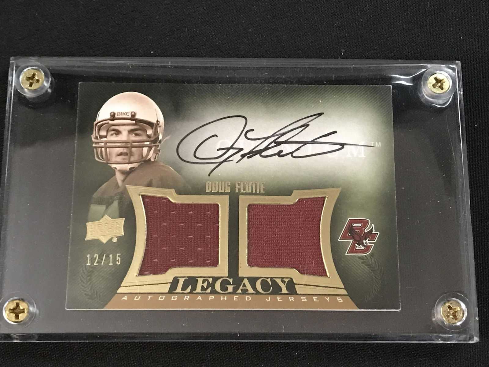 2013 Doug Flutie Auto Jersey Card 12/15 (1 of 2)