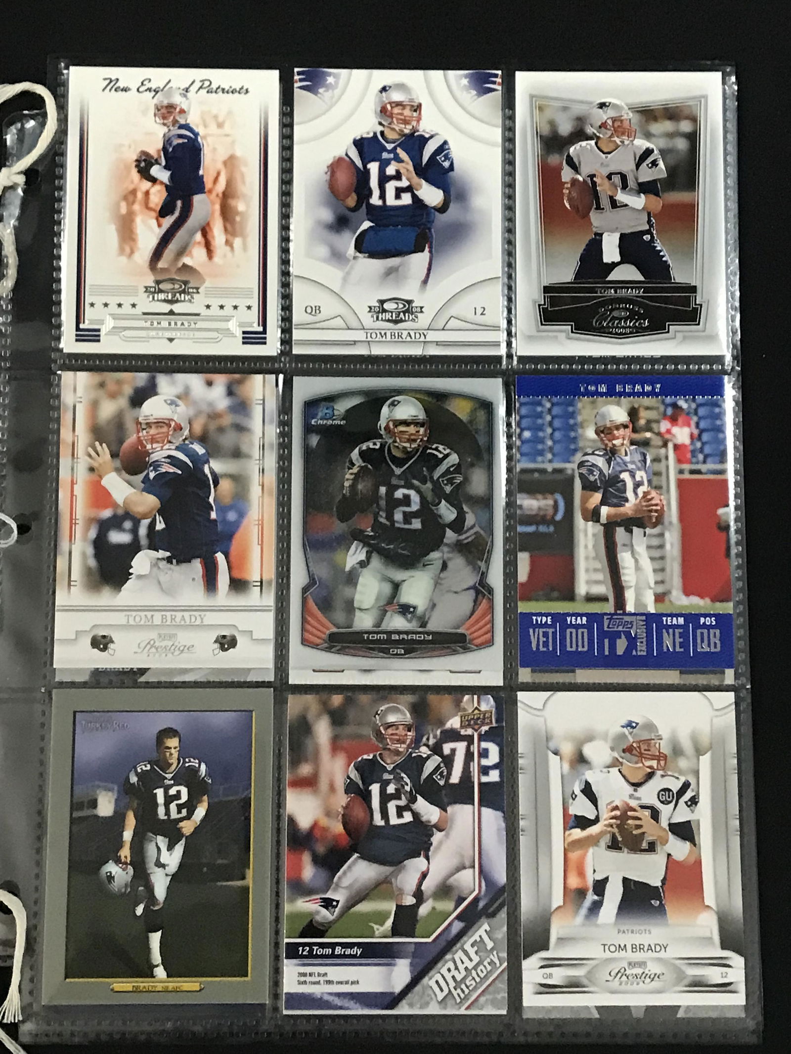 18 Vintage Tom Brady Cards (1 of 2)