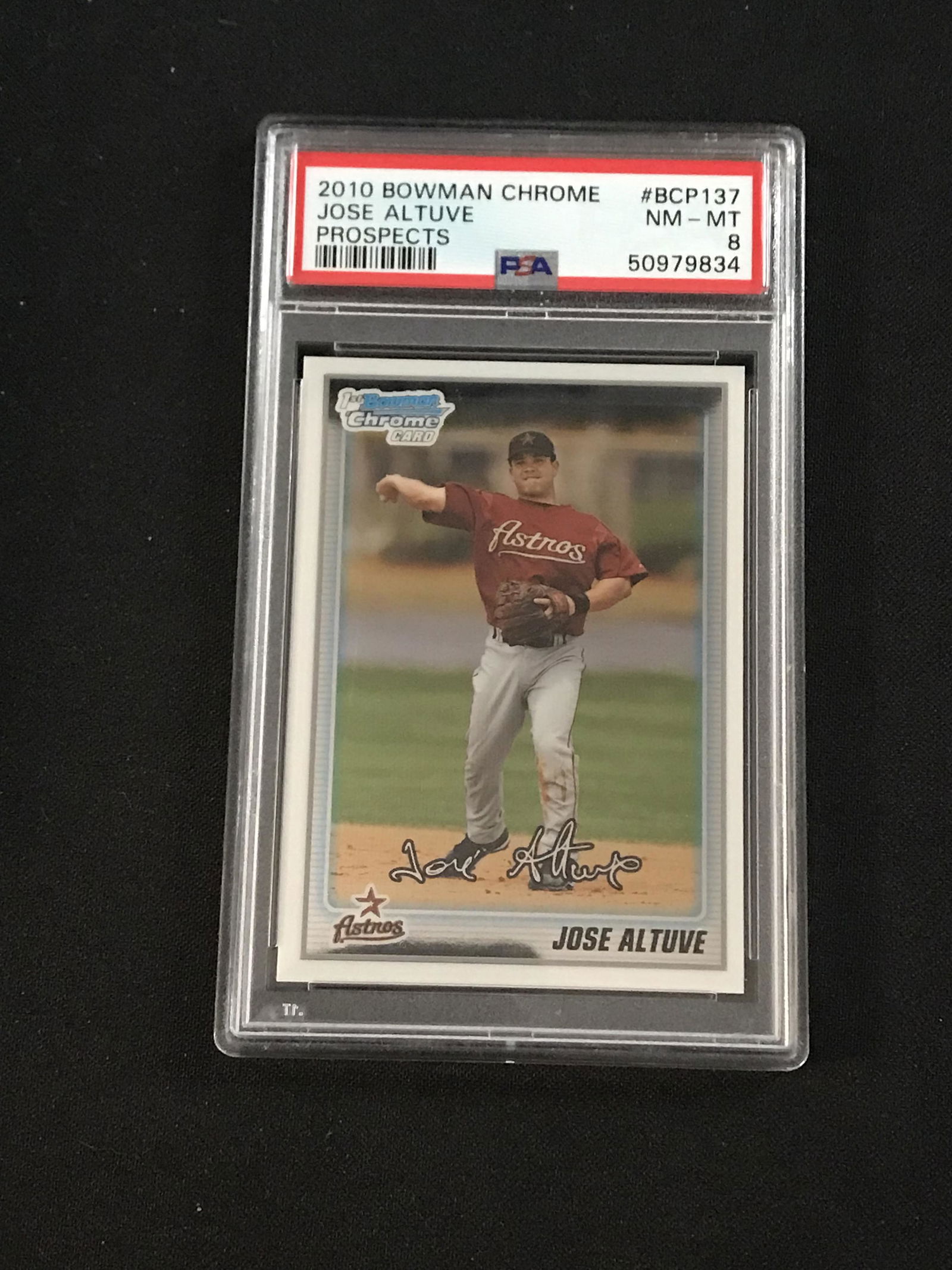 2010 Bowman Chrome Jose Altuve Rookie Psa 8 (1 of 2)