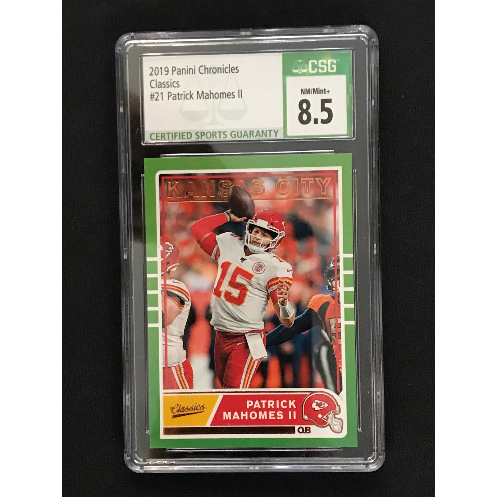 2019 Panini Chronicles Patrick Mahomes Csg 8.5 (1 of 2)