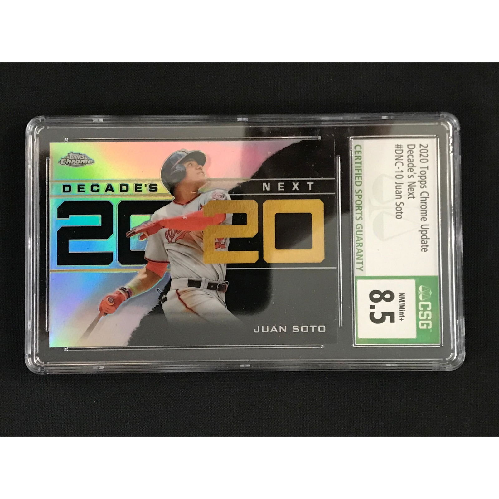 2020 Topps Chrome Update Juan Soto Csg 8.5 (1 of 2)