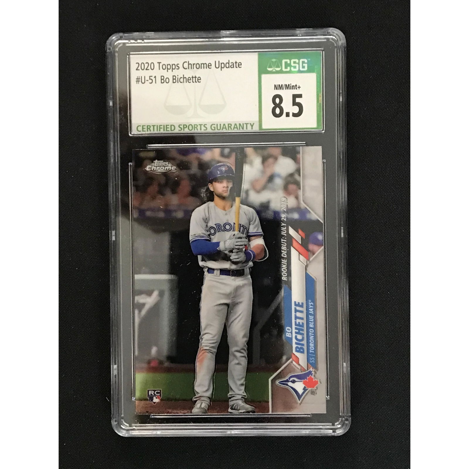 2020 Topps Chrome Update Bo Bichette Rc Csg 8.5 (1 of 2)