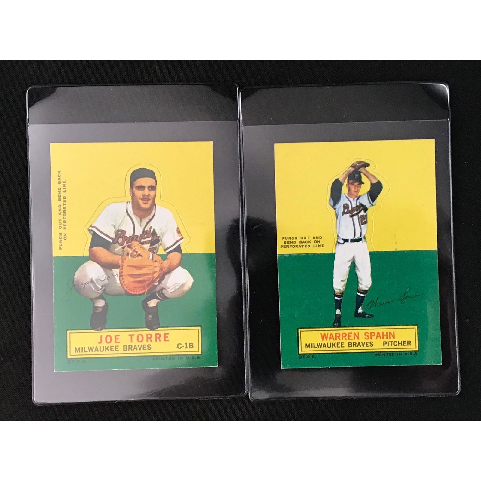 Two 1964 Topps Standups Spahn/torre (1 of 2)
