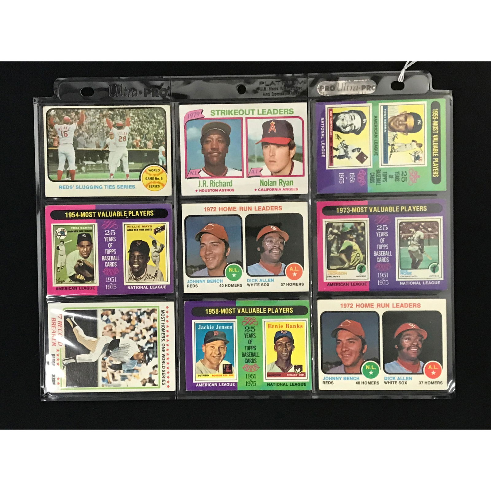 9 1970's Baseball Stars/leaders Cards (1 of 2)