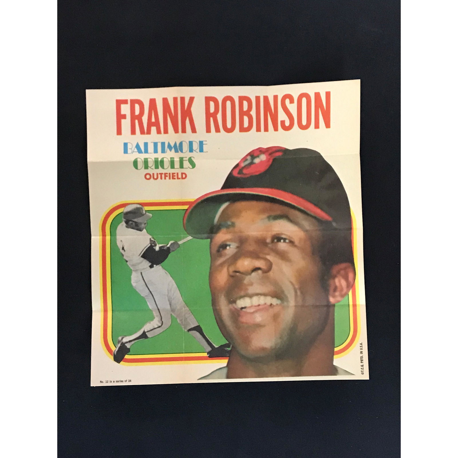 1970 Topps Poster Frank Robinson: 1970 Topps Poster Frank Robinson