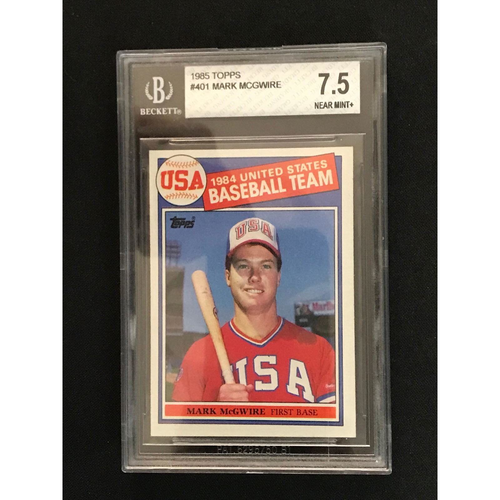 1985 Topps Mark Mcgwire Rookie Bgs 7.5 (1 of 2)