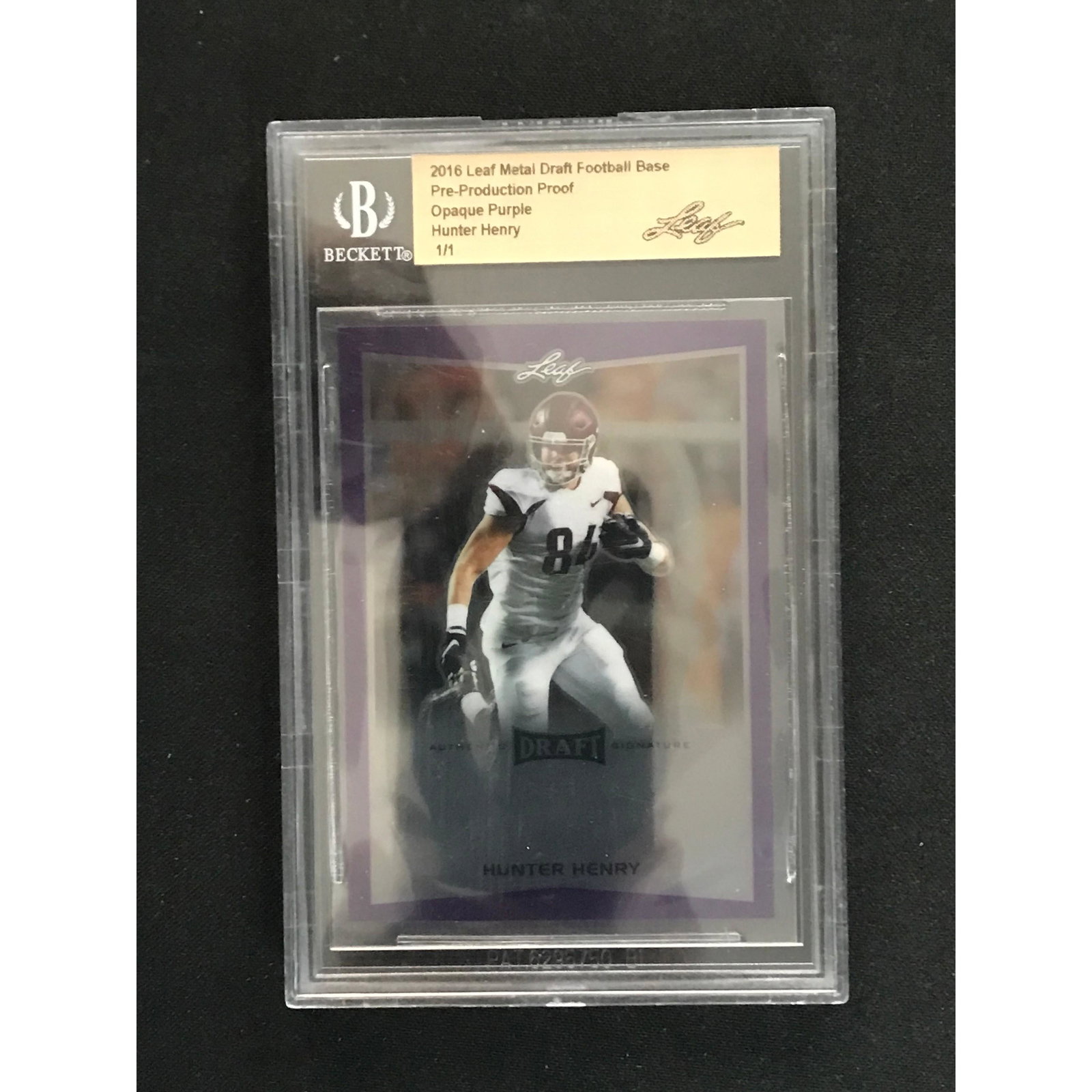 2016 Leaf Metal Hunter Henry Rookie Proof 1/1 (1 of 2)
