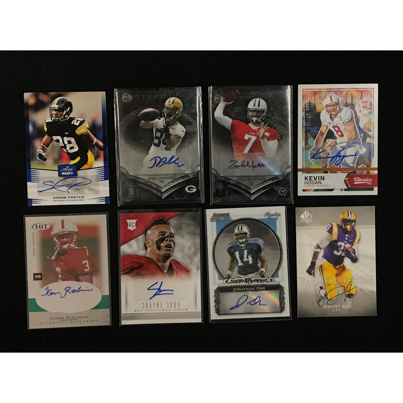 37 Game Used/certified Auto Football Cards (1 of 4)