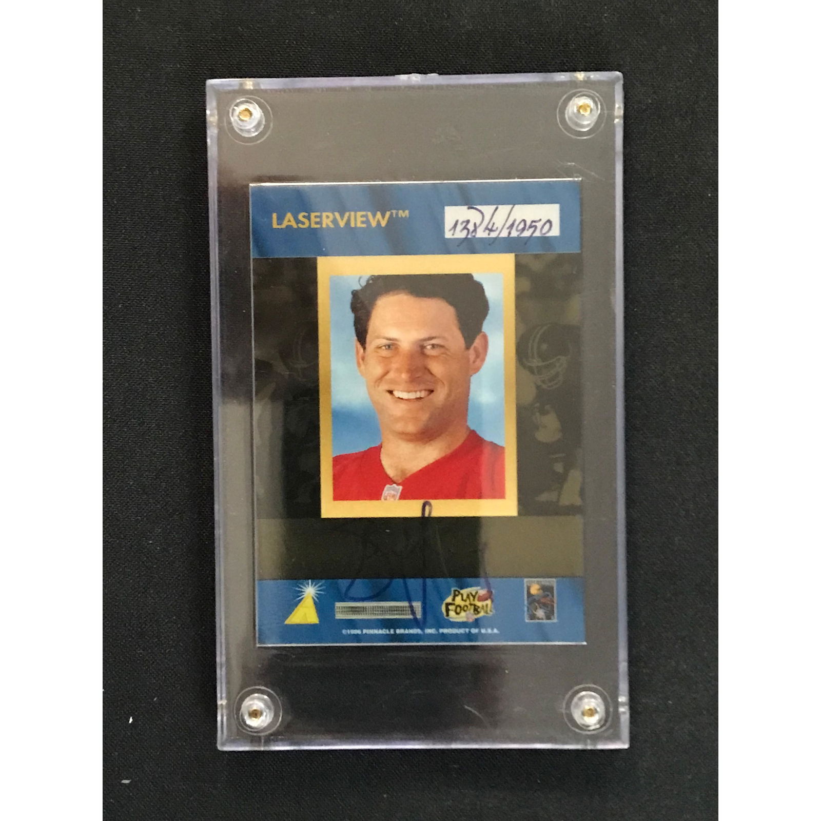 1996 Laserview Steve Young Auto Card 1384/1950 (1 of 2)