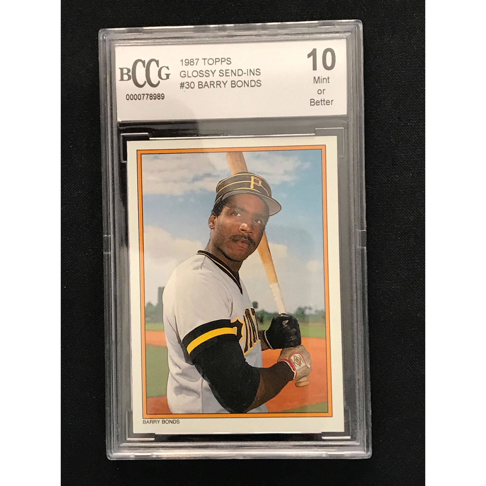 1987 Topps Glossy Barry Bonds Rookie Bccg 10 (1 of 2)