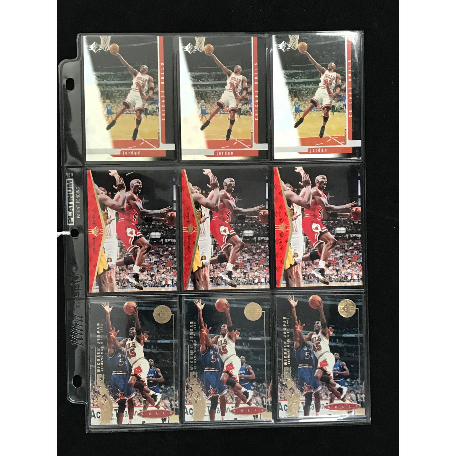 9 Michael Jordan Premium Brand Cards (1 of 2)