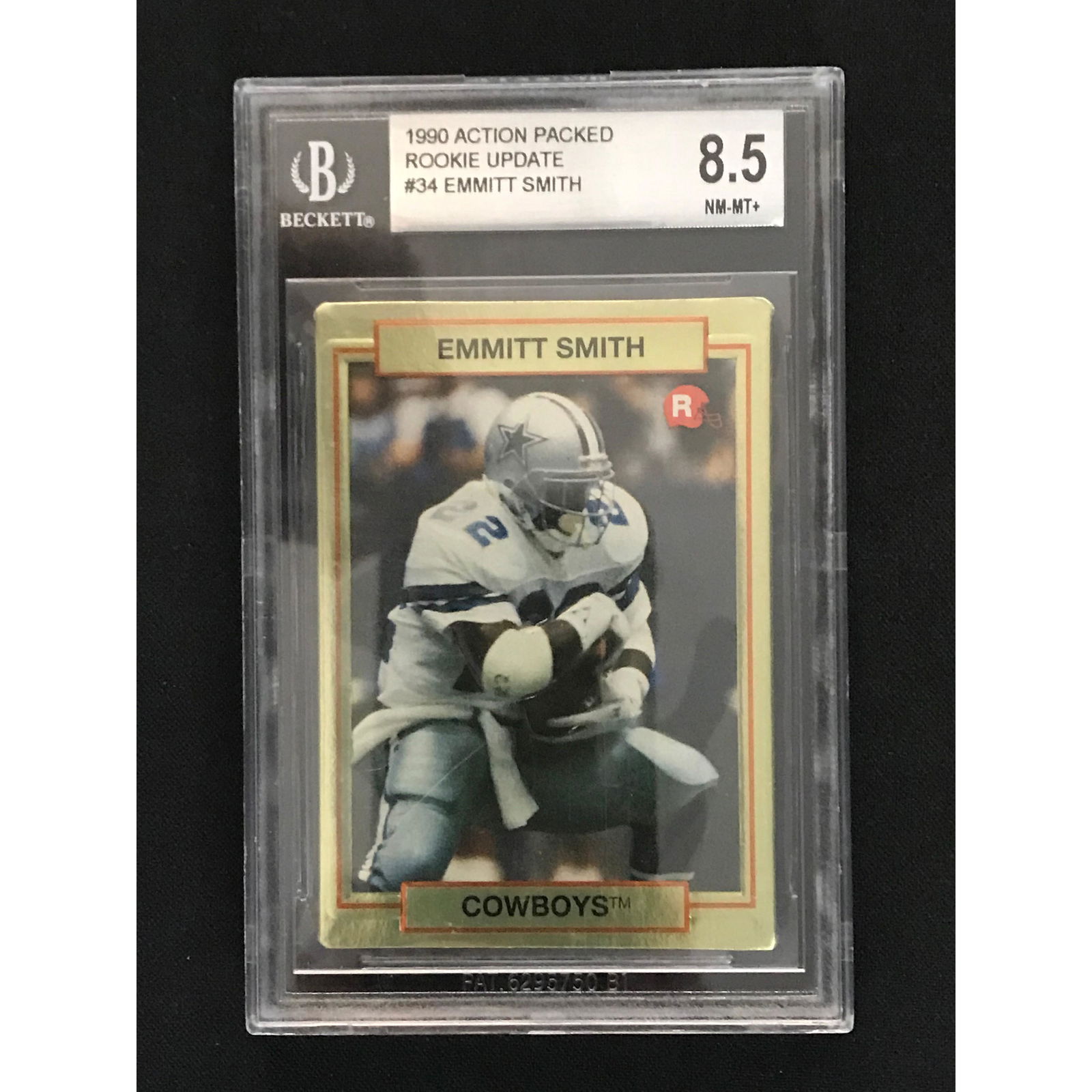 1990 Action Packed Emmitt Smith Rookie Bgs 8.5 (1 of 2)