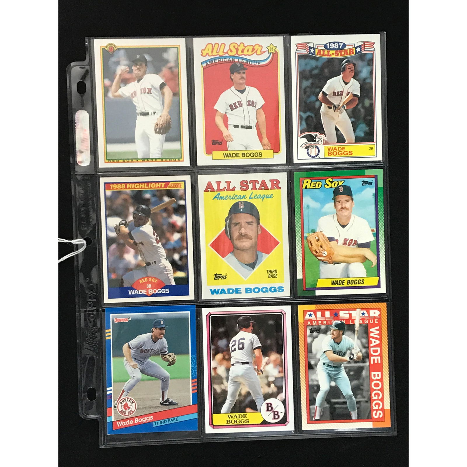 9 Wade Boggs Cards (1 of 2)