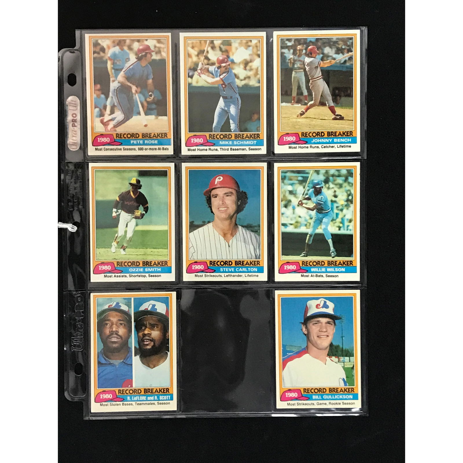 8 1981 Topps Baseball Record Breaker Cards (1 of 2)