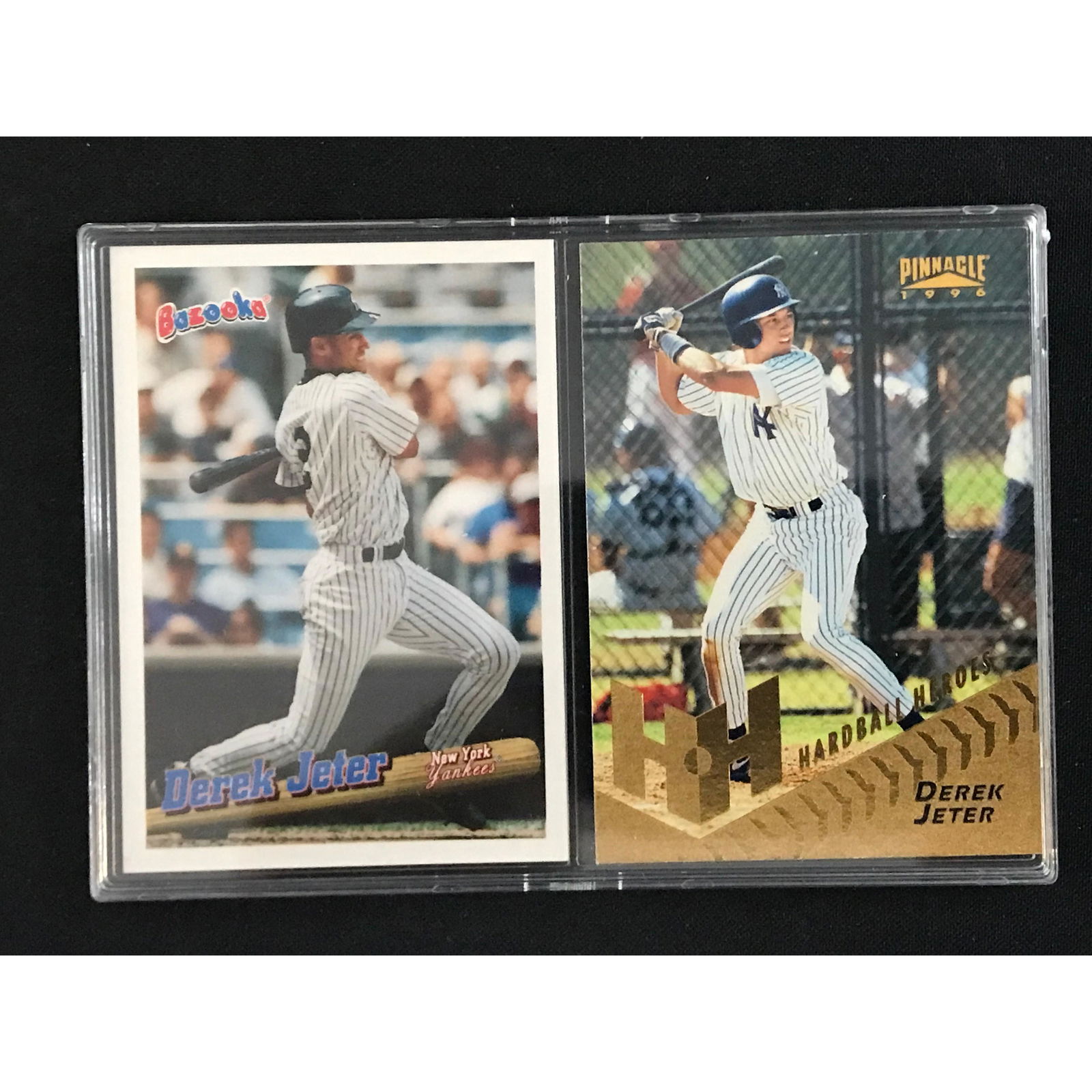 Two 1996 Pinnacle/bazooka Derek Jeter Cards (1 of 2)