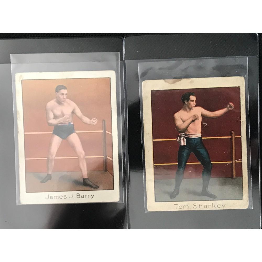 Two 1910 T220 Boxing Cards Barry/sharkey (1 of 2)