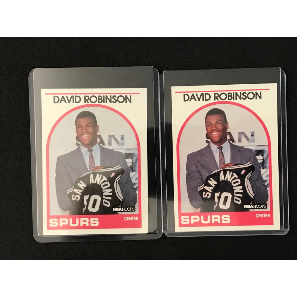 Pair Of 1989 Hoops David Robinson Rookies: Pair Of 1989 Hoops David Robinson Rookies