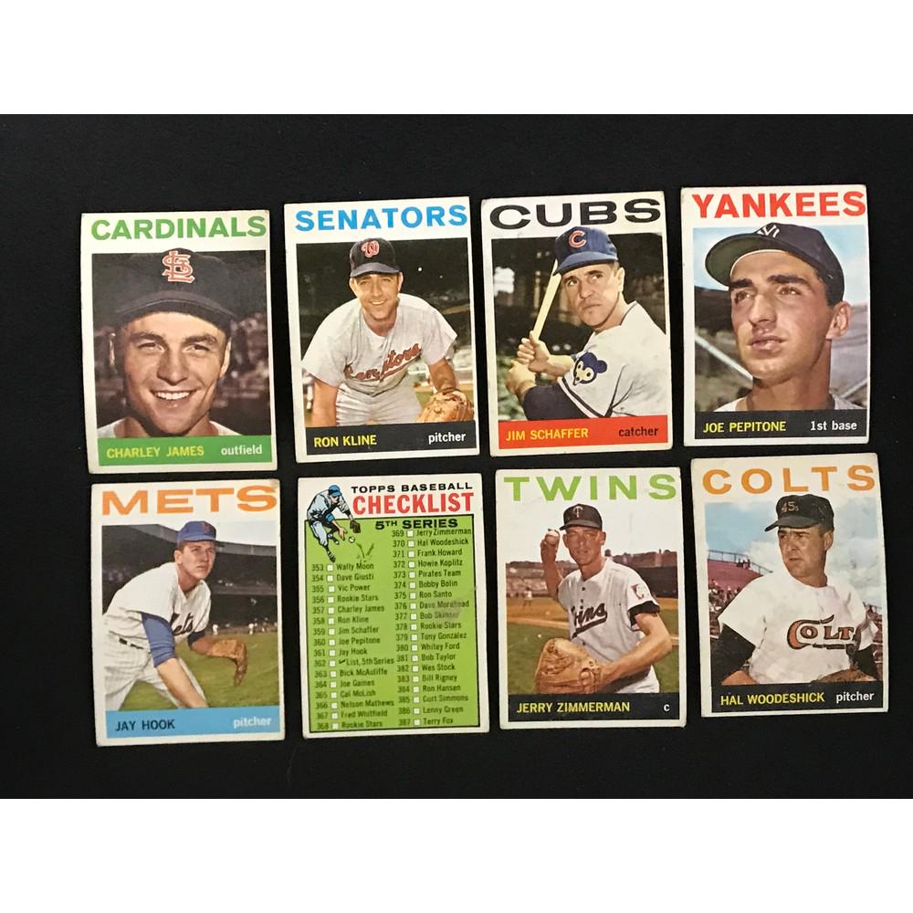 150 1964 Topps Baseball Cards (1 of 2)