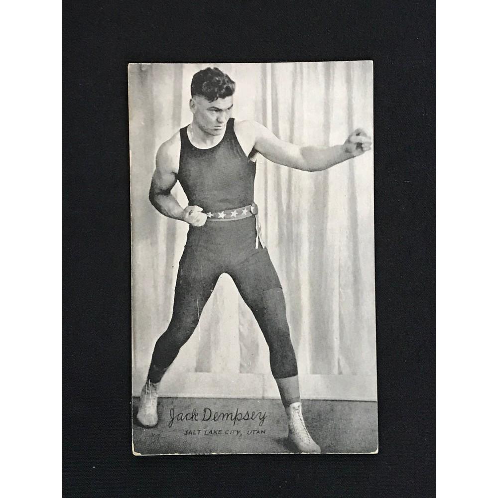 Circa 1910 Jack Dempsey Boxing Exhibit Card (1 of 2)