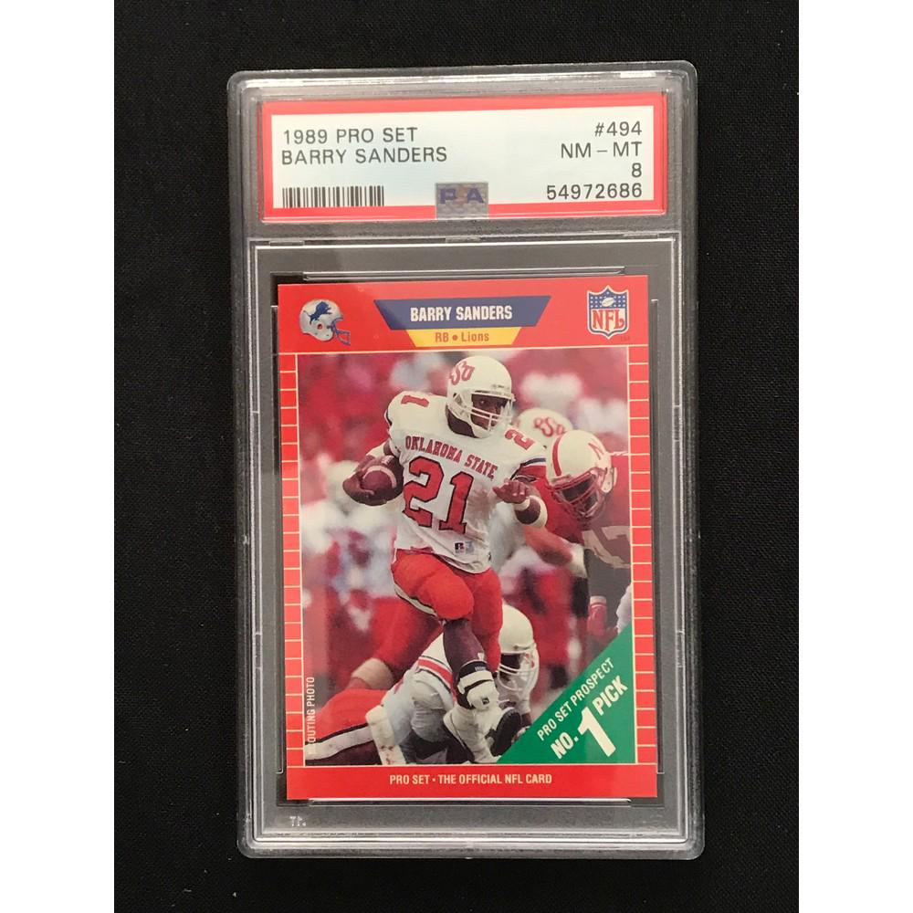 1989 Pro Set Barry Sanders Rookie Psa 8 (1 of 2)