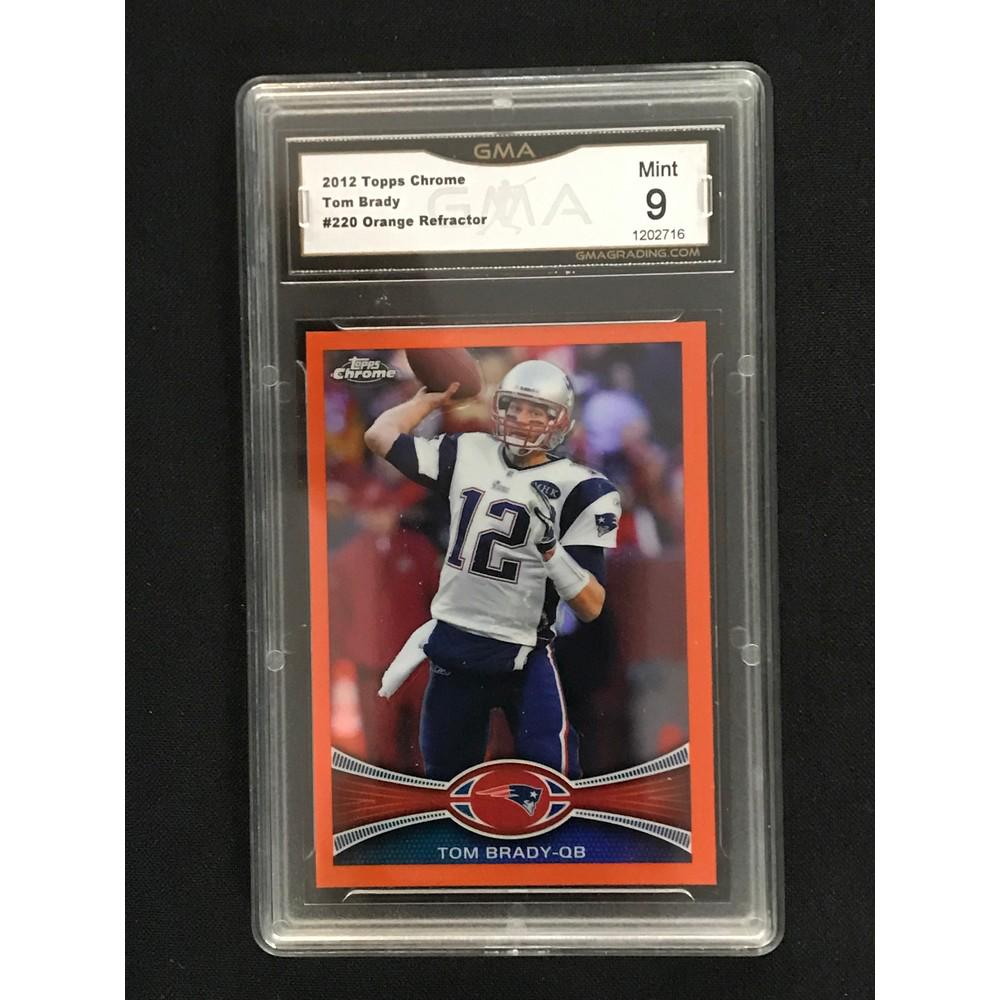 2012 Topps Chrome Tom Brady Orange Refractor Gma 9 (1 of 2)