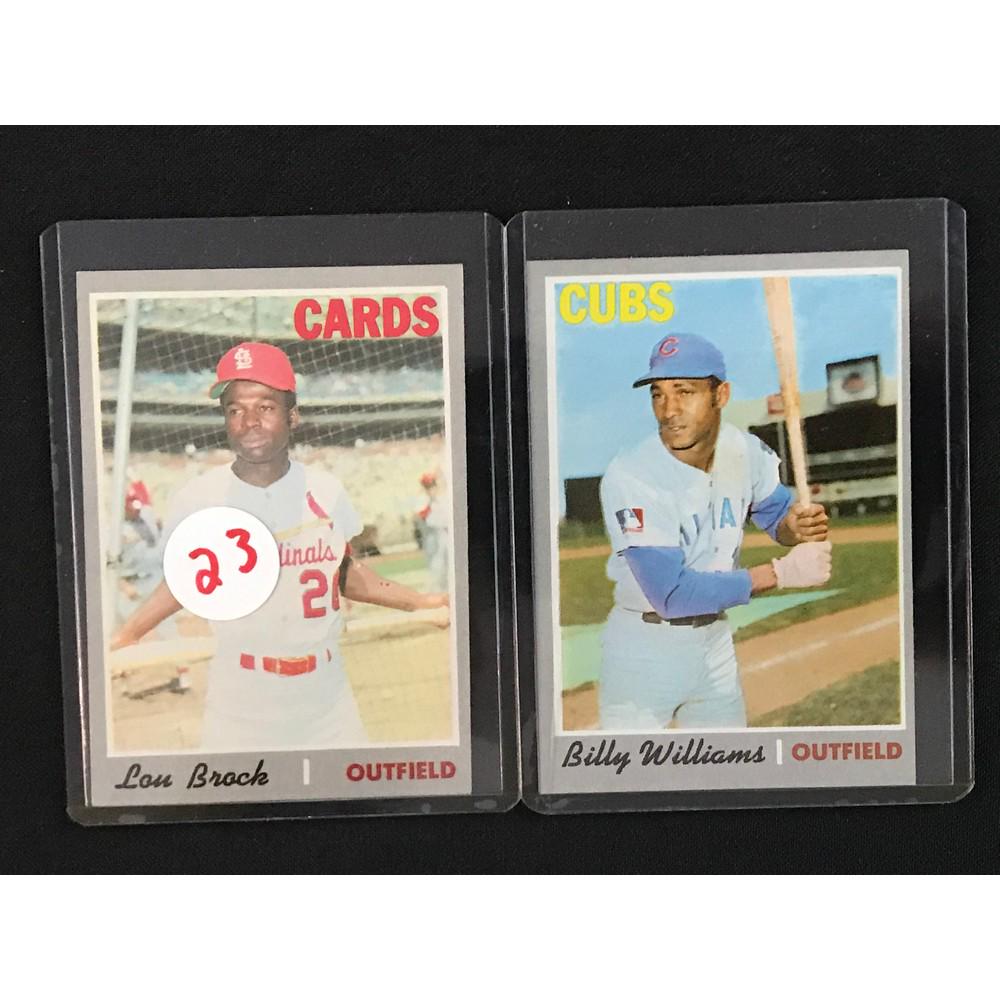 1970 Topps Lou Brock, Billy Williams: 1970 Topps Lou Brock, Billy Williams