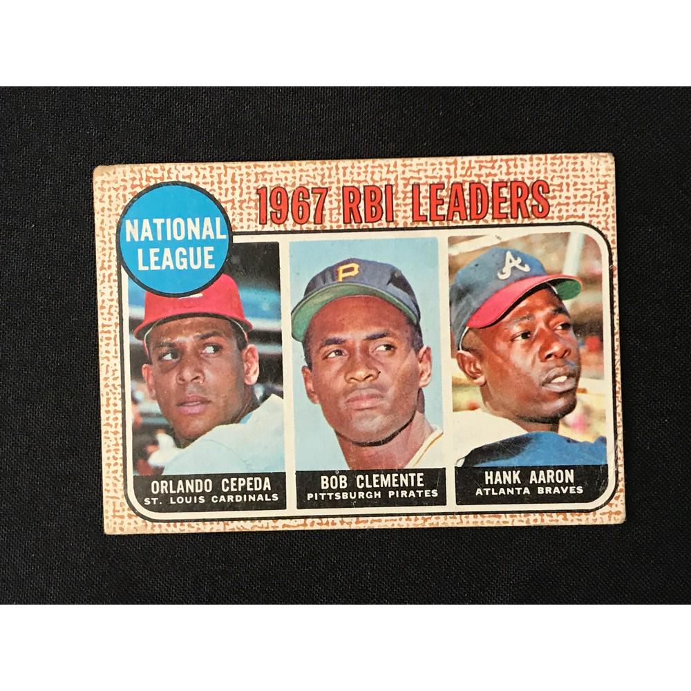 1968 Topps Nl Rbi Leaders Clemente/aaron (1 of 2)