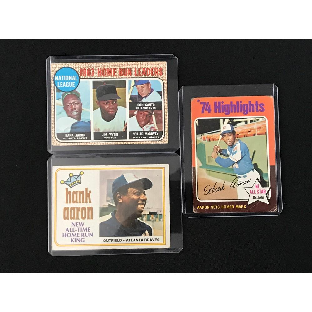 Three Vintage Hank Aaron Cards (1 of 2)