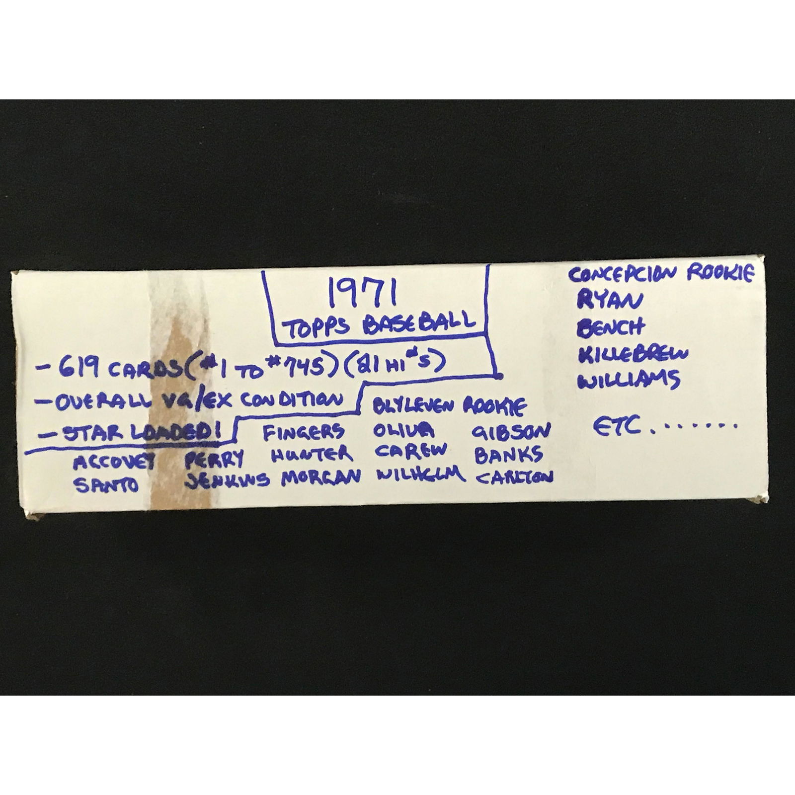 619 1971 Topps Baseball Cards (1 of 3)