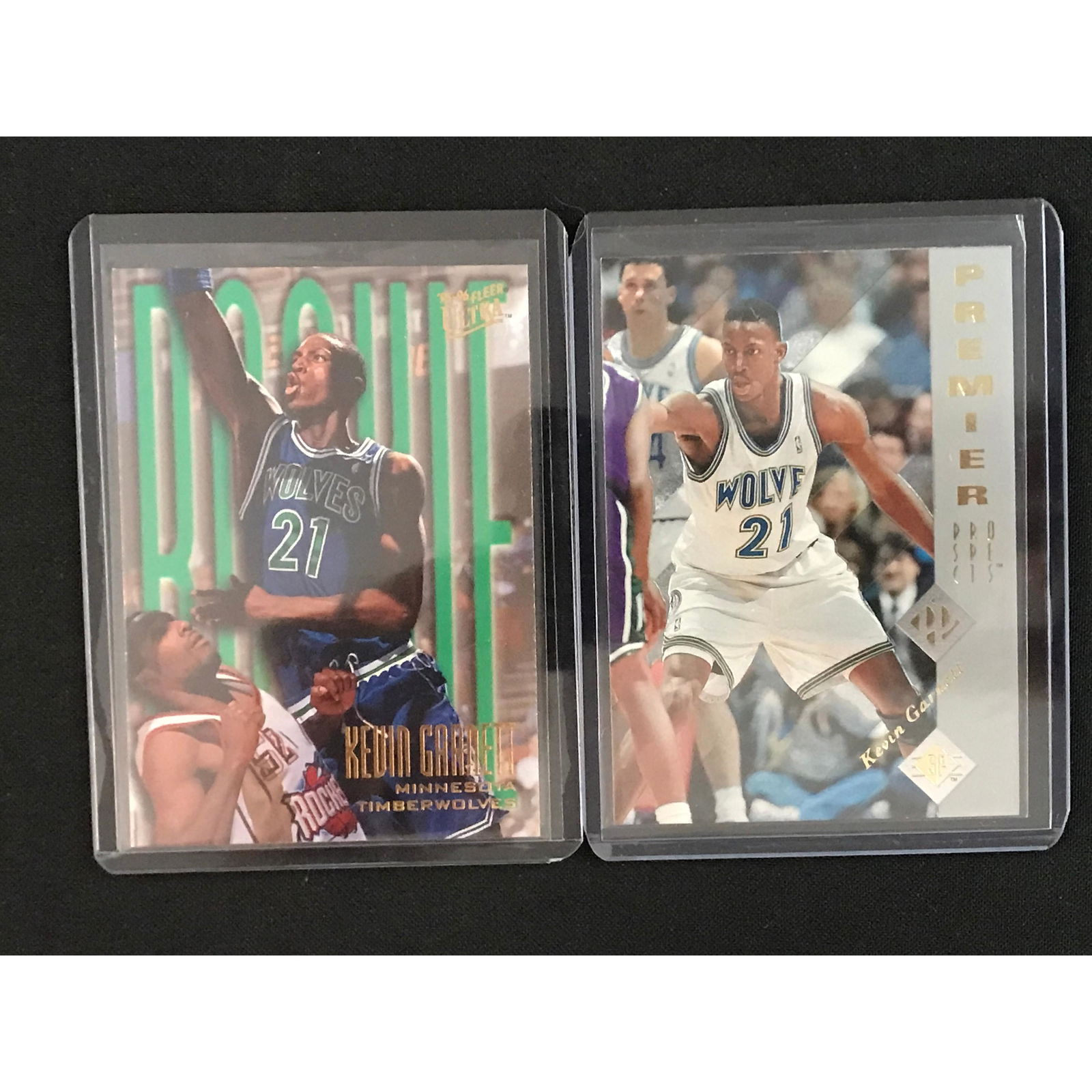 Pair Of Kevin Garnett Rookie Cards (1 of 2)
