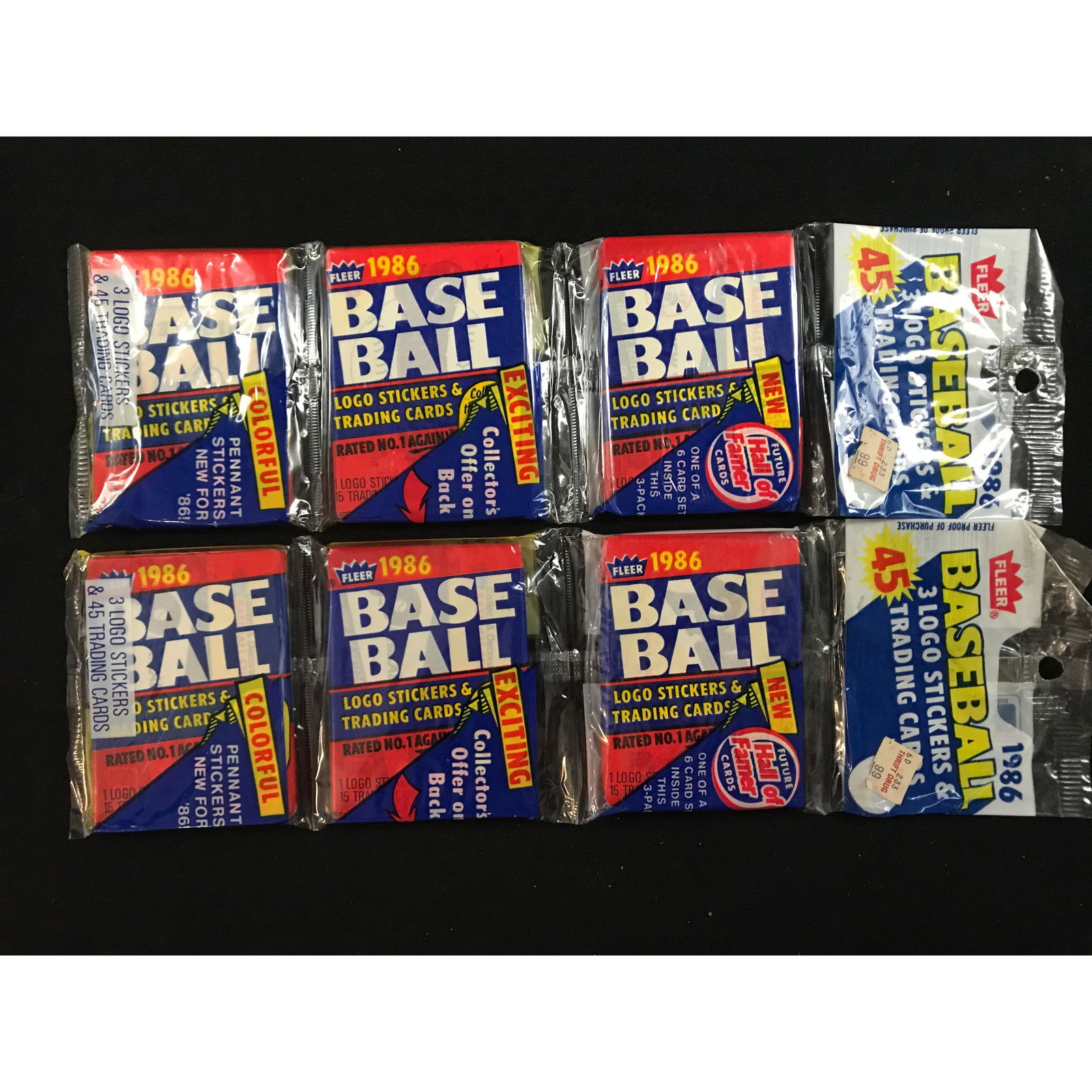 Two 1986 Fleer Baseball Unopened Rack Packs (1 of 2)