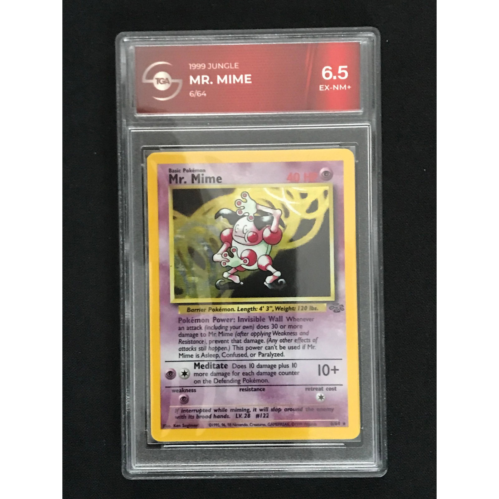1999 Pokemon Jungle Mr. Mime Holo Tga 6.5: 1999 Pokemon Jungle Mr. Mime Holo Tga 6.5